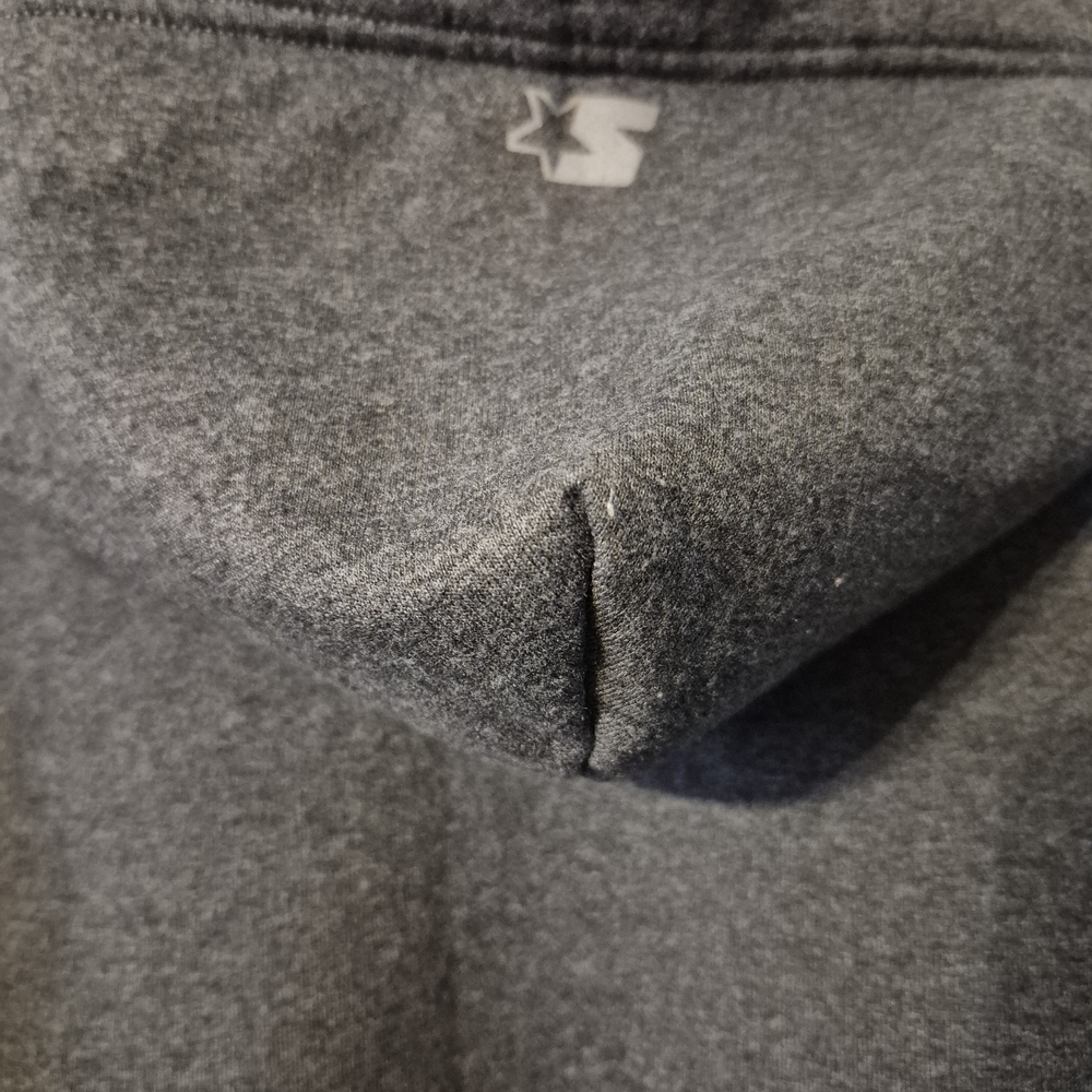 Starter Men’s Gray Zip-Up Hoodie, Size Medium, Athletic Fit, Classic Style (C35) - Picture 5 of 8